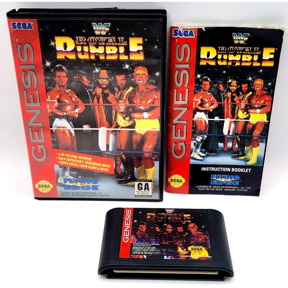 WWF Royal Rumble (Sega‎ Genesis, 1993) CIB COMPLETE IN BOX